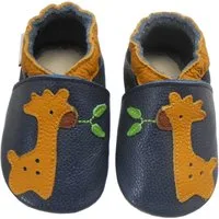 Bemesu Baby rutschfest Hausschuhe Krabbelschuh aus echtem Leder