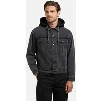 khujo Jeansjacke Jokin Herren Denim-Jacke mit Sweat-Kapuze