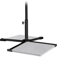 relaxdays Schirmhalter Platten Sonnenschirmständer schwarz