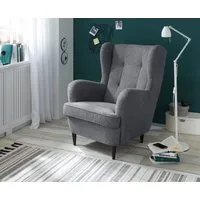 ED EXCITING DESIGN Ohrensessel Oskar, mit Massivholzfüßen