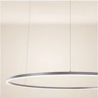 s.luce Pendelleuchte LED Ring Pendelleuchte direkt oder indirekt Ø 150cm Alu-Gebürstet, Warmweiß