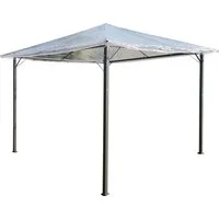 Quick Star Pavillon-Schutzhülle Pavillon Schutzhaube 3x3m Transparent Nizza (1-St), Umlaufender Gummizug und Befestigungsbänder in den Ecken