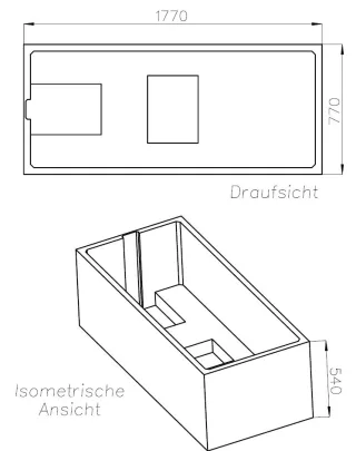 Neuesbad Wannenträger für Kaldewei NEXT/PURO NEXT STAR 180x80 SW 11247