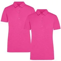 James & Nicholson Poloshirt Doppelpack Damen Funktionspolo für Freizeit und Sport Polo JN751 (Doppelpack, 2er-Pack) Atmungsaktiv und feuchtigkeitsregulierend, schnelltrocknend