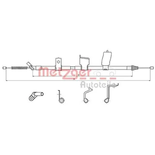 Metzger Handbremsseil hinten links Nissan X-Trail 2