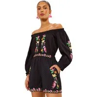 Love & Roses Playsuit Love & Roses Playsuit mit Stickerei, Regular (1-tlg)