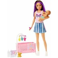 Mattel® Anziehpuppe Mattel HJY33 - Barbie Skipper Puppe mit Baby & Zubehör Spielset