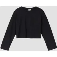 s.Oliver Langarmshirt T-Shirt Cropped-Longsleeve mit Rückenprint