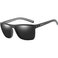 LuxusKollektion Sonnenbrille Sonnenbrille Polarisierte Herren C02 Schwarzer Rahmen Schwarze Linse