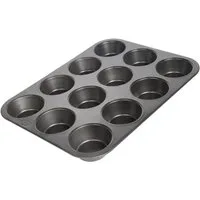 Wenco Muffinform für heißluftfritöse 12er Backform 35 x 26,5 x 3 cm, (1-tlg), antihaft Backblech, Gleichmäßige Wärmeverteilung, Formstabil