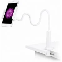 Fyrove Handy-Halterung Flexibler Schwanenhals Handyhalter mit Klemme, (360° drehbar Gooseneck Halterung für Bett & Schreibtisch, Praktisches Geschenk zum Geburtstag, Universeller Tablet Ständer 3,5–10,5 Zoll)