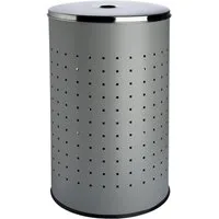 Home4You Wäschetonne Wäschesammler, 54 Liter Fassungsvermögen, Grau, Höhe 57,54 cm mit Belüftungslöchern