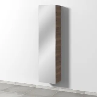 Sanipa 3way Hochschrank mit 1 Doppelspiegeltür, Eiche-Tabak BR15250