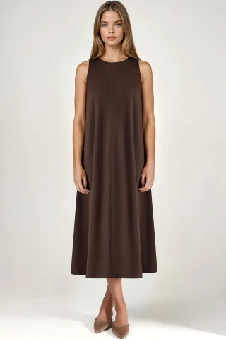 Modal Touch Entspanntes Midi-Kleid mit Taschen