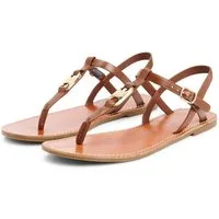 Tommy Hilfiger LEATHER THONG SANDAL Riemchensandale Sommerschuh, Sandalette mit Schmucklogo