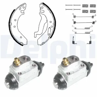 Delphi Bremsbacken vormontiert hinten Honda Civic Concerto Rover 200 25 400 45