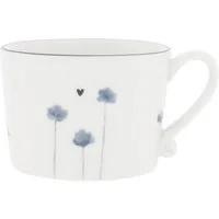 Bastion Collections Tasse Iris Blue Poppies weiß blau aus keramik