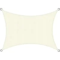 Sol Royal Sonnensegel Sonnensegel rechteckig Wasserdicht 2x3m SolVision PS9, Creme, Terrasse Sonnensegel Balkon Segeltuch UV Sonnenschutz Garten