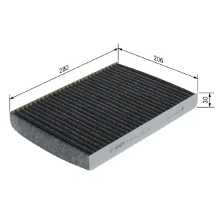 Bosch Aktivkohle-Innenraumfilter Audi Skoda VW 1987432300