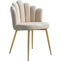 Lookway Polsterstuhl MARIS mit goldenen, verchromten Metallbeinen