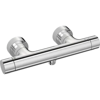 Hansa HANSAPRISMA Wannen- und Brausearmatur 58080301 mit Thermostat, Wandmontage, chrom