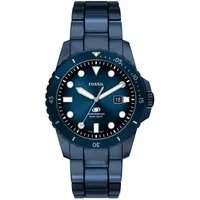 Fossil Quarzuhr Fossil Blue FS6166, Armbanduhr, Herrenuhr, Edelstahlarmband, analog, Tag