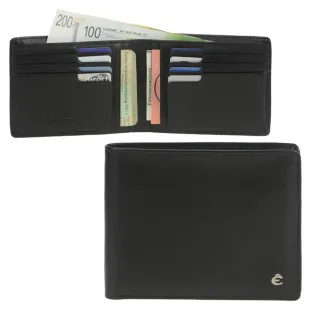 Geldbörse Herren 16 Kartenfächer RFID ohne Münzfach | Leder schwarz | Esquire. Die flache Lösung für perfekte Kartenorganisation und Datensicherheit.