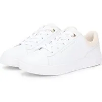 Tommy Hilfiger CASUAL CUPSOLE SNEAKER Plateausneaker, Freizeitschuh, Halbschuh, Schnürschuh, Kontrastbesatz an der Ferse