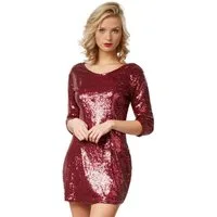 dressforfun Paillettenkleid Pailletten-Langarmkleid