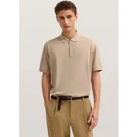 bugatti Poloshirt mit kurzem Reißverschluss
