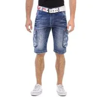 Cipo & Baxx Jeansshorts in Denim, mit Cargotaschen