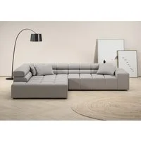 Home affaire Ecksofa Ancona, Ecksofa, incl. Kopfteilverstellung, Breite 319 cm, L-Form, wahlweise motorische Sitztiefenverstellung, auch in Cord + Easy Care
