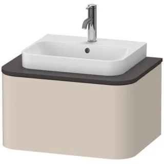 Duravit Happy D.2 Plus Konsolenwaschtischunterbau wandhängend Taupe Supermatt 650x480x354 mm - HP494 HP494008383