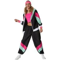 dressforfun Kostüm Damenkostüm, Bunte Jacke und Hose im klassischen Stil der 80er und 90er.