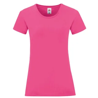 Fruit of the Loom - "Iconic" T-Shirt für Damen (Fuchsie)