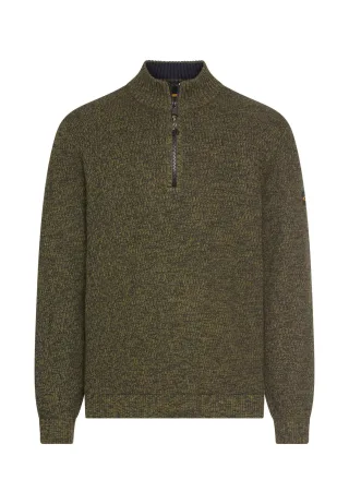 camel active - Strick-Troyer mit melierter Struktur forest green - Gr. - XL