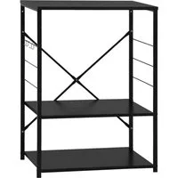 vidaXL Küchenregal Mikrowellenregal Schwarz 60×39,6×79,5 cm Holzwerkstoff, 1-tlg.