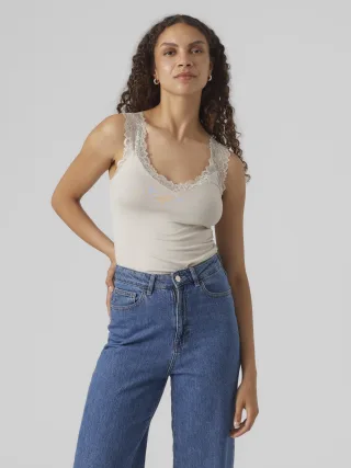VERO MODA - VMROSA SL TOP JRS NOOS Pumice Stone - Gr. - M