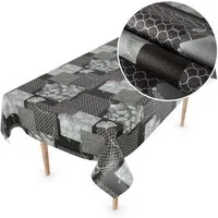 ANRO Tischdecke Besonders Feine Wachstuchtischdecke Premium Gartentischdecke (Einzelstück 1-tlg), Prägung 140x100cm wasserabweisend