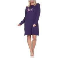 Normann Nachthemd Normann Damen Nachthemd langarm mit Bündchen im Sterne Design