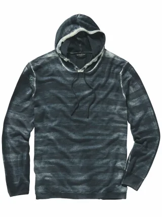 Mey & Edlich Herren Nebelspur-Merino-Hoodie Schwarz 100 % Merinowolle