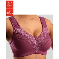 petite fleur by Lascana Entlastungs-BH (Packung, 2 Stück) ohne Bügel, Baumwollqualität, Packung – ideal für große Größen