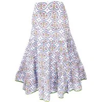 Guru-Shop Minirock Langer Boho Stufenrock, Maxirock Hippie chic,.. alternative Bekleidung
