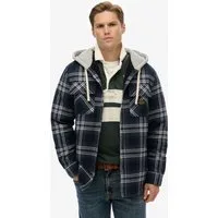 Superdry Langarmhemd SURPLUS HOODED CHECK SHIRT mit lockerer Passform, aus Baumwolle, pflegeleicht, karierte Optik