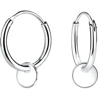 ALEXANDER YORK Paar Creolen Charm-PLÄTTCHEN GEO, 2-tlg., 925 Sterling Silber