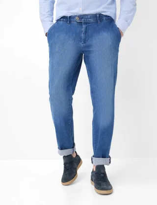 Eurex by Brax Herren Flatfrontjeans Style JIM BLUE STONE, denim blau, Gr. 35U