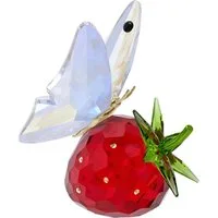 Swarovski Dekofigur Kristallfigur Sammelfigur Idyllia Schmetterling und Erdbeere (1 St), Swarovski® Kristall