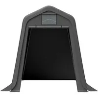 MC Star Gerätehaus Aufbewahrungsschuppen 245x183x217cm Grau – Vielseitig als Gerätehaus, Fahrradunterstand oder Carport nutzbar, Wasserdichtes PE-Material