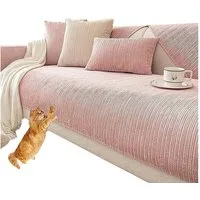 Diwzbyn Sofaschoner Sofadecke, Sofadecken Für Sitzfläche, Sofaschoner rutschfest, Sofa Überzug, Chenille Sofabezug l Form, Sofa Überwurfdecke
