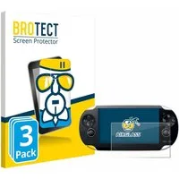 BROTECT Displayschutzglas Folie für Sony Playstation PS Vita, 3 Stück, Schutzfolie Glas Panzer Display Schutz klar